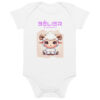 Organic Cotton Baby Bodysuit White Front 65cb51004313b.jpg