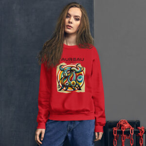 Unisex Crew Neck Sweatshirt Red Front 65ce4e3a00485.jpg