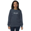 Unisex Organic Sweatshirt French Navy Front 65ca9ef4199ee.jpg