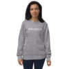 Unisex Organic Sweatshirt Grey Melange Front 65de200089bc2.jpg