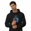 Unisex Eco Raglan Hoodie Black Front 3 66041ca63f091.jpg