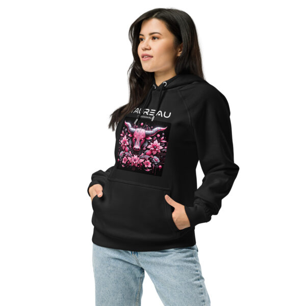 Unisex Eco Raglan Hoodie Black Left Front 65f99c8e6aac6.jpg