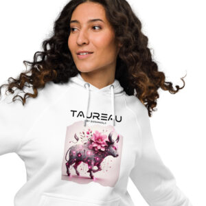 Sweat à Capuche écologique Pour Femme Personnalisé Au Signe Astrologique Du Taureau