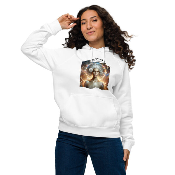 Unisex Eco Raglan Hoodie White Front 6604233101740.jpg