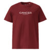 Unisex Organic Cotton T Shirt Burgundy Front 65fc6eca032fa.jpg