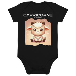 Organic Cotton Baby Bodysuit Black Front 660ad5e58ffa9.jpg