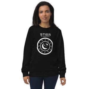 Unisex Organic Sweatshirt Black Front 66e3fa1028424.jpg