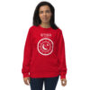 Unisex Organic Sweatshirt Red Front 66e3fa102a1ec.jpg