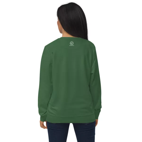 Unisex Organic Sweatshirt Bottle Green Back 671bbae6e0ac1.jpg